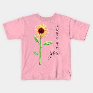 Sunflower Thank You Kids T-Shirt